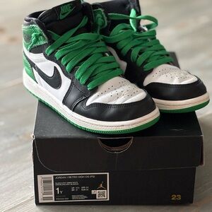 Nike Air Jordan 1 High PS Black Green White Sneakers